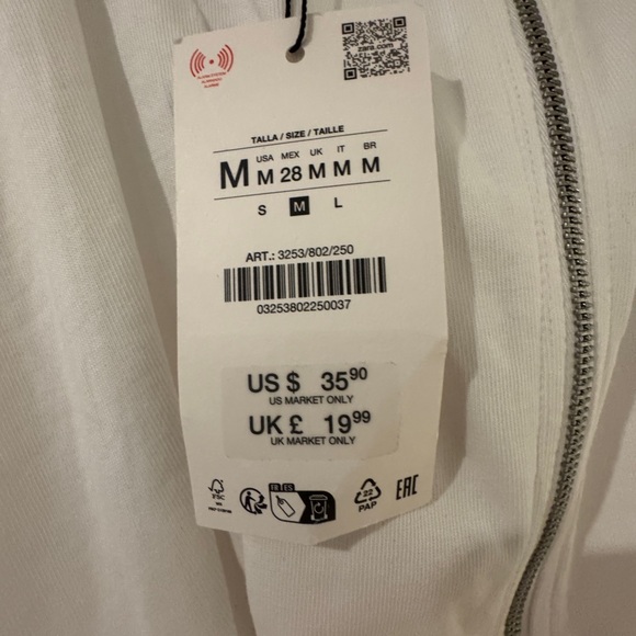 NWT Zara Elegant White Peplum Sleeveless Blouse - Picture 3 of 3